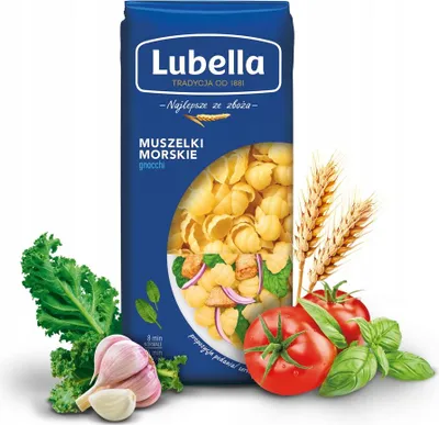 Obrázok produktu pre Makaron Muszelki Morskie durum Lubella 400 g