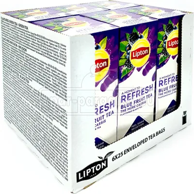 Immagine prodotto di Lipton - Tè Lipton Refresh Blue Fruit 25x1,5gr | Confezione da 25 pezzi | 6 pezzi