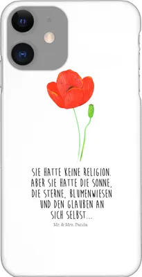 Produktbild von Mr. & Mrs. Panda Iphone 11 Handyhülle Blume Mohnblume - Weiß - Geschenk, Cover, Respekt, Handy Schutzhülle, Hülle, Religion, Selbstliebe, Mohn, Blumen, Case, Motivation