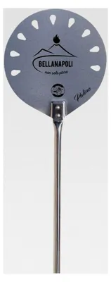 Produktbild von Bellanapoli Pizzaschaufel, rund, Edelstahl, Ø 22 cm, Griff 1,50 m