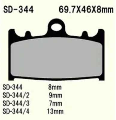 Produktbild von Vesrah Vd-344 (Fa158 715Cm55) Bremsbeläge (Vorne)