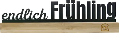 Produktbild von UNUS Deko Frühlings-Aufsteller schwarz Holz Metall Endlich Frühling Spruchschild