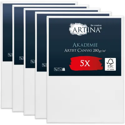 Produktbild von Artina Keilrahmen Leinwand Akademie, 100x140cm, 5er Set