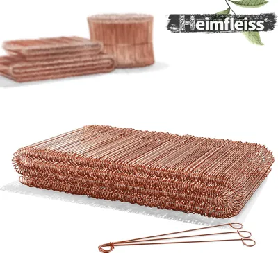 Immagine prodotto di Filo per occhielli Heimfleiss® filo per cemento 1,0 x 160 mm (500 pz.) - filo rosso ramato - filo per trapano per macchina perforatrice