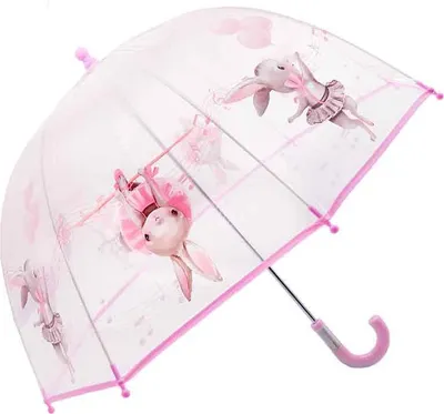 Produktbild von Hase Mädchen-Kinderschirm durchsichtig, Stockschirm
