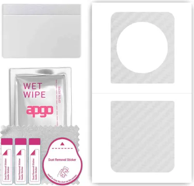 Produktbild von apgo Rückseite Schutzfolie, Skin, kompatibel mit Tecno Phantom V Flip 5G, Hinten Displayschutzfolie aus Vinylfolie, kratzfest, einfache Montage - Transparenter Kohlenstoff