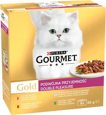 Produktbild von Gourmet Gold Multipack Fisch- und Fleischauswahl im Saft 8 × 85 g