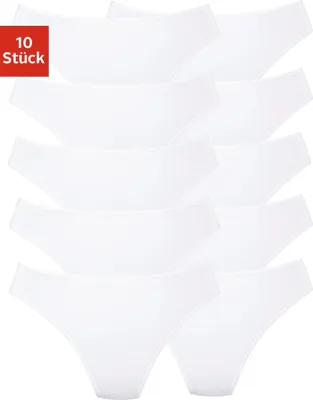 Produktbild von PETITE FLEUR String 10 er-Pack weiß Größe 40/42