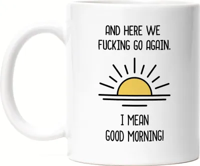 Produktbild von Guten Morgen Tasse Spruch Sonnenaufgang Arbeit Büro Good Morning Geschenkidee Kollegen Chef Freunde