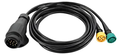 Zdjęcie produktu dla Kabel spiralny do przyczepy - Kabel adapterowy - 5 metrów - Czarny - Wiązka kablowa do przyczepy - Odpowiedni do przyczep kempingowych, ciągników