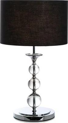Zdjęcie produktu dla Giuditta - Czarna lampa stołowa z tkaniny