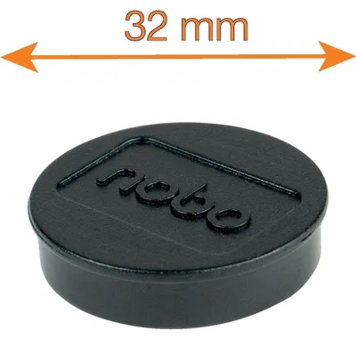 Produktbild von Nobo 1915298, Tafelmagnet, Schwarz, 32 mm, 18 mm, 32 mm, 160 mm