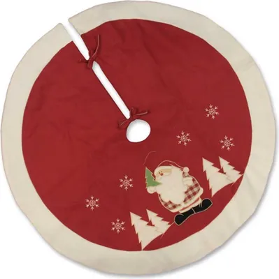 Produktbild von Unique Living |  Jolly Weihnachtsbaumrock rot | Weihnachtsmann Durchmesser 90 | Weihnachtsbaumtuch
