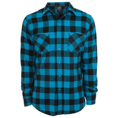 Produktbild von Urban Classics Checked Flanell Shirt blau (TB297) , Farbe:blau, Größe:XL