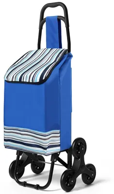 Produktbild von VOUNOT® Einkaufstrolley Klappbar mit 6 Räder, Treppensteiger 32L, Blau