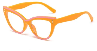 Productafbeelding van Blauw Licht Bril met Oversized Kattenoogframe voor Vrouwen