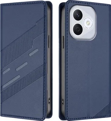 Produktbild von Hülle für Honor 400 Lite, Kunstleder Brieftaschen Handyhülle mit Kartenfach und Standfunktion Blau