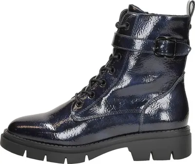 Image de Tamaris Veterschoenen Hoog  Veterschoenen Hoog - Blauw lak - Maat 37