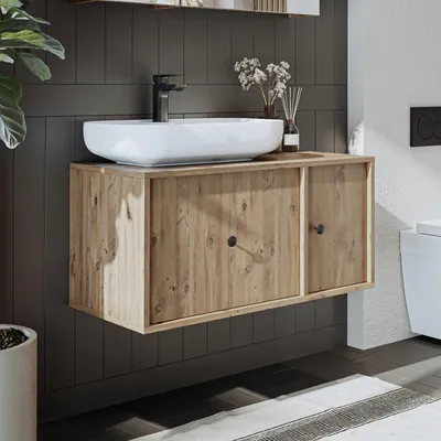 Produktbild von Roomart GUSTO-I-90 Badmöbel-Set 2-teilig 90 cm breit, Eiche