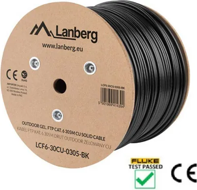 Immagine prodotto di LANBERG Verlegekabel Outdoor Gel CAT.6 FTP 305m Fluke sw
