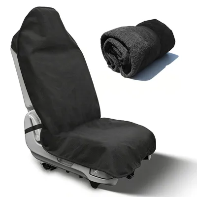 Productafbeelding van Autostoelbeschermer zwart, voorstoelen, universele hoes, voor sport