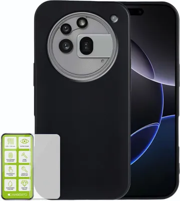 Obrázek produktu pro Pro Nothing Phone 3a Pro silikonové TPU ochranné pouzdro na mobilní telefon, černé + H9 tvrzené sklo