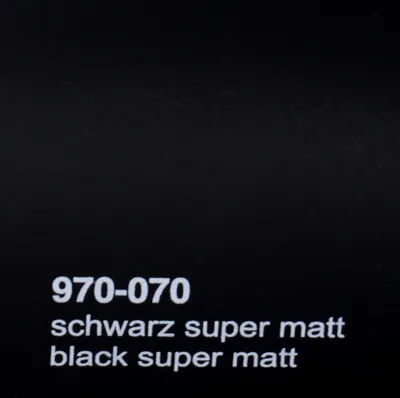 Produktbild von (25€/m²) Oracal 970RA Autofolie 070 Schwarz Super Matt Folie 152 cm Breite Laufmeterware gegossene Auto Folie selbstklebend