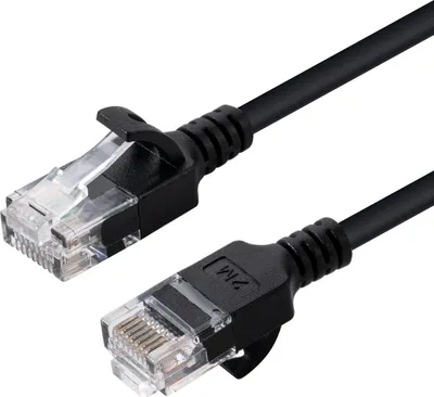 Immagine prodotto di Microconnect V-UTP615S-SLIM Netzwerkkabel Schwarz 15 m Cat6 U/UTP (UTP) (V-UTP615S-SLIM)