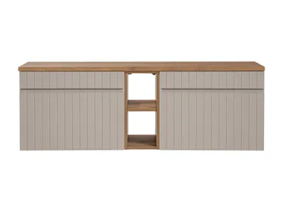 Zdjęcie produktu dla Zestaw mebli łazienkowych 140cm z blatem - nowoczesny design i funkcjonalność