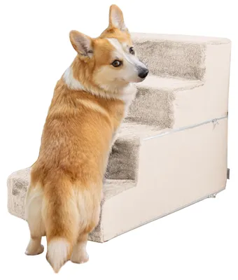 Image de Escalier pour animaux de compagnie avec 4 marches, idéal pour les canapés et les lits
