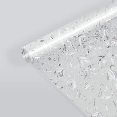 Produktbild von Faziango Fensterfolie 3D Blumen,Sichtschutzfolie Fenster Milchglasfolie,statisch haftend ohne Klebstoff,Anti-UV Folie für Bad und Büro,60*200CM