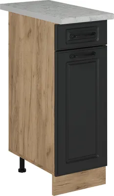 Produktbild von Küchenunterschrank Vicco R-Line Anthrazit Landhaus 30 cm AP Marmor, Model 53860