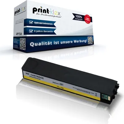 Produktbild von Kompatible Tintenpatrone für HP PageWide Enterprise Color Flow MFP 586 f Color Flow MFP 586 z Managed Color Flow MFP E 58650 dn MFP E 58650 z J3M70A 981A Yellow Gelb - Office Pro Serie