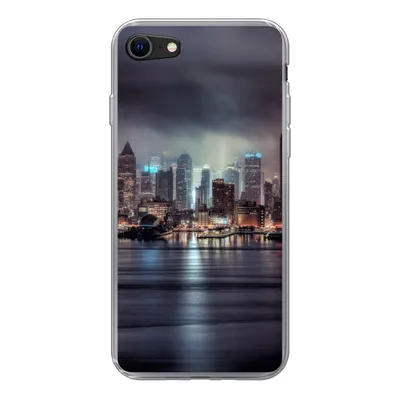 Produktbild von MuchoWow® Handyhülle Schutzhülle Hülle für iPhone 8 New York - Amerika - Skyline Silikon Softcase Handy Hülle - Schutzhaube