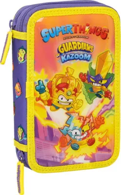 Zdjęcie produktu dla Doppel-Federtasche SuperThings Guardians of Kazoom Lila Gelb (28 szt.)