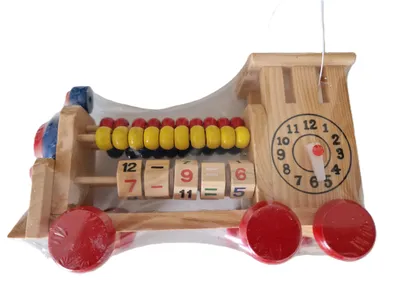 Produktbild von Lokomotive - Holz - Pädagogisch - Spielzeug - Lernen - Kinder - Eisenbahn