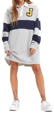 Produktbild von Tommy Hilfiger Damen Tjw Rugby Dress L/S Sweatkleid Langarm Grau