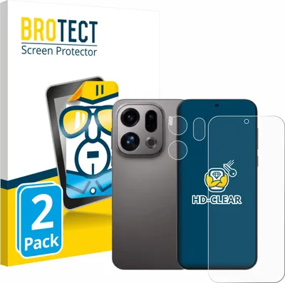 Produktbild von 2x Für Oppo Find X9 (Display+Kamera) Schutzfolie BROTECT Displayschutz Display Schutz Folie Klar Transparent