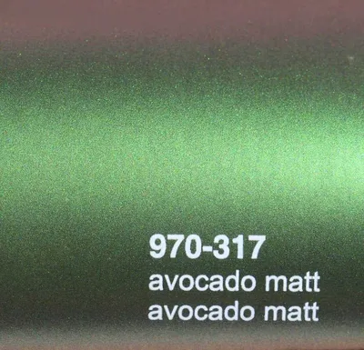 Produktbild von (25€/m²) Oracal 970RA Autofolie 317M Avocado Matt Folie 152 cm Breite Laufmeterware gegossene Auto Folie selbstklebend