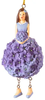 Produktbild von Rosemarie Schulz Blumenmädchen Hortensie Blau Hängefigur 12 cm
