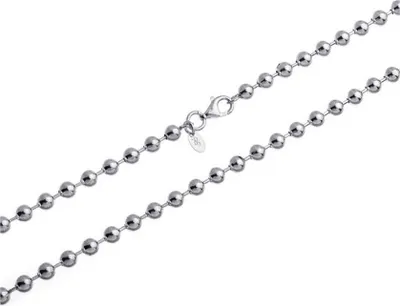 Produktbild von SILBERKETTEN STORE Kugelkette 5mm - echt 925 Silber, Länge wählbar von 40-100cm - 50cm