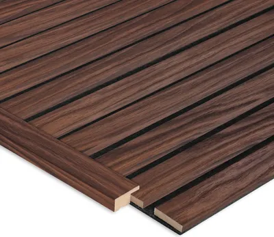 Produktbild von HEXIM Abschlussleiste 137,5x2,7cm passend für unsere Akustikpaneele - flexible Lamellenwand Holz MDF Wandpanelee Lamellenverkleidung Wandverkleidung (1 Abschlussleiste Catania Oak - APAH13)