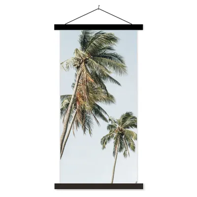 Produktbild von MuchoWow® Textilposter Palmen - Sommer - Tropisch 90x180 cm mit schwarzem Rahmen - Dekoration Wohnzimmer