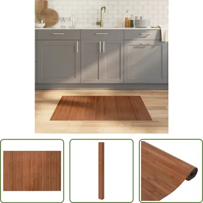 Produktbild von The Living Store Teppich Rechteckig Braun 70x100 cm Bambus
