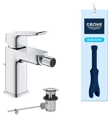 Immagine prodotto di Miscelatore monocomando per bidet GROHE Dice con set di scarico Click-Clack, cromato