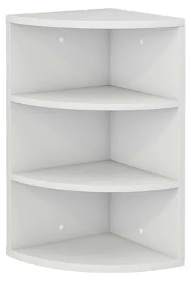 Produktbild von Coemo Eckregal Corner 60 aus Holz 3 Etagen Weiß