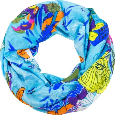 Produktbild von Sunsa Damen Loop Schal. Viskose Schlauchschal. Dünn Loopschal mit Blumendesign