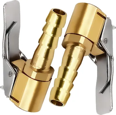 Produktbild von 2 Stück Autoventil Hebelstecker Air Chuck,Hebelstecker Autoventil,Auto Ventilstecker für Reifenventile mit Ventilgewinde,Reifen Ventil Luftpumpe Clip,Druckluft Ventilstecker,Messing,8mm