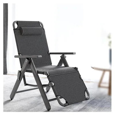 Produktbild von Liegestuhl ohne Schwerkraft für den Außenbereich, gepolsterter Klappstuhl für den Innenbereich, Chaiselongue mit abnehmbarem, weichem Einzelkissen