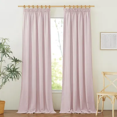 Imagen del producto de Cortinas de encaje listas para instalar - Cortinas de lino - 2 unidades - 140B x 245H cm - Cortinas translúcidas - Cinta para pliegues - Permiten el paso de la luz